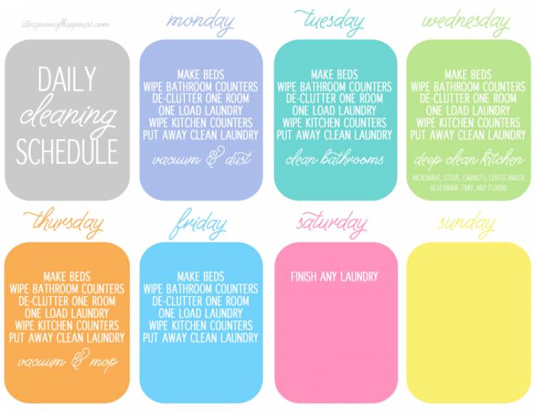 Create a Cleaning Schedule that Works for You